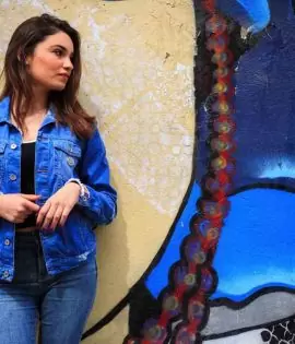 Veste en jean Bleu – Image 2