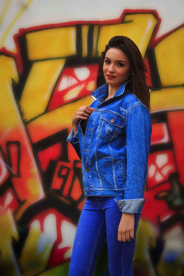 Veste en bleu clair