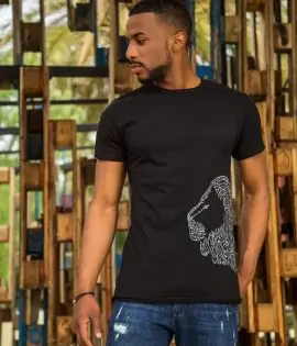 T-shirt noir Lion – Image 4