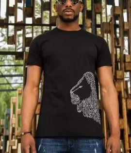 T-shirt noir Lion – Image 5